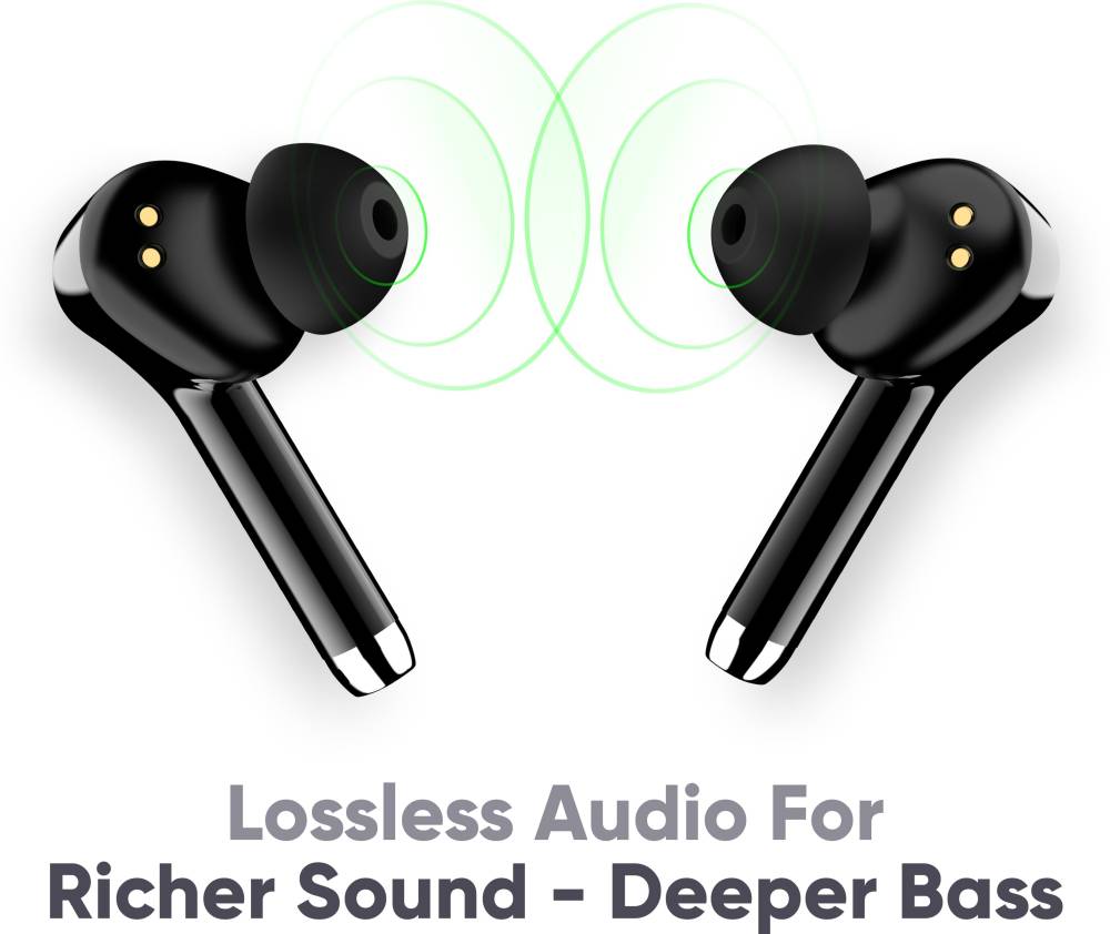 Mivi DuoPods M80 True Wireless Bluetooth Earbuds with Qualcomm Aptx, Studio Sound, Powerful Bass, 30 Hours of Battery and Ear pods with Touch Control Bluetooth Headset (Black, True Wireless) Mivi DuoPods M80 True Wireless Bluetooth Earbuds with Qualcomm Aptx, Studio Sound, Powerful Bass, 30 Hours of Battery and Ear pods with Touch Control Bluetooth Headset (Black, True Wireless)