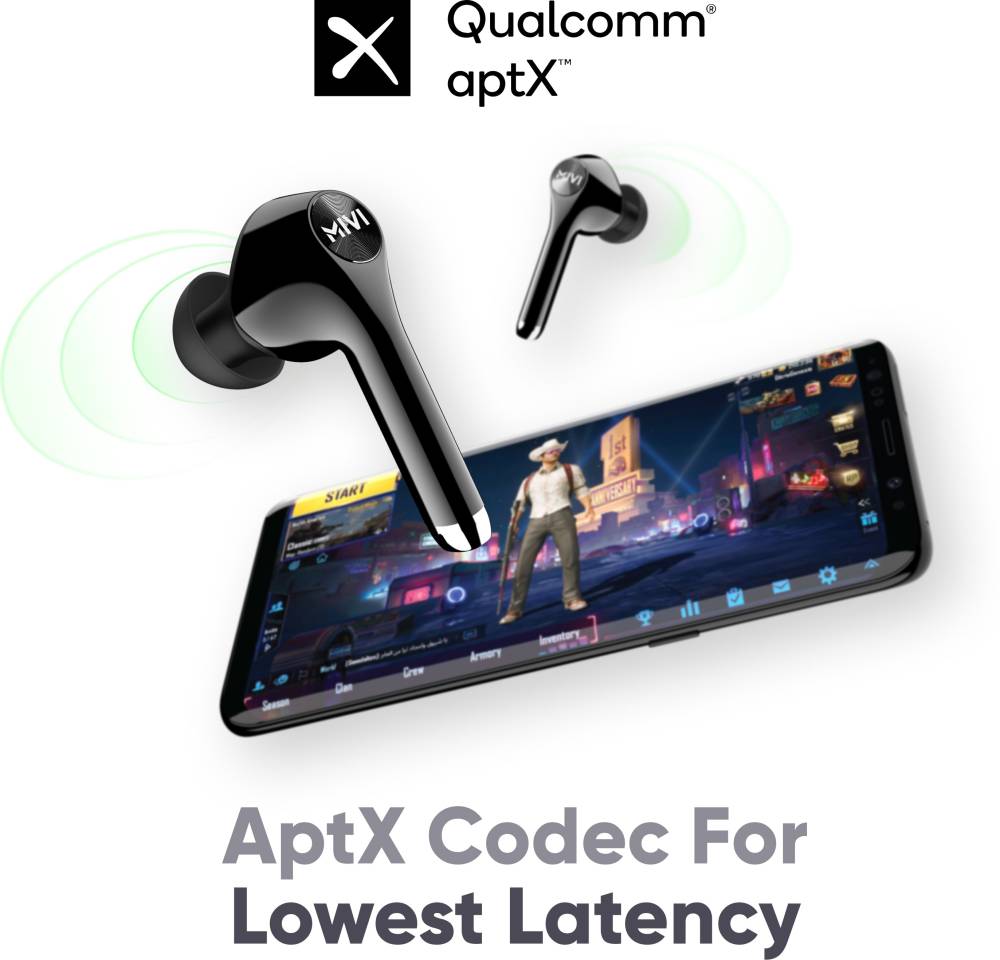 Mivi DuoPods M80 True Wireless Bluetooth Earbuds with Qualcomm Aptx, Studio Sound, Powerful Bass, 30 Hours of Battery and Ear pods with Touch Control Bluetooth Headset (Black, True Wireless) Mivi DuoPods M80 True Wireless Bluetooth Earbuds with Qualcomm Aptx, Studio Sound, Powerful Bass, 30 Hours of Battery and Ear pods with Touch Control Bluetooth Headset (Black, True Wireless)