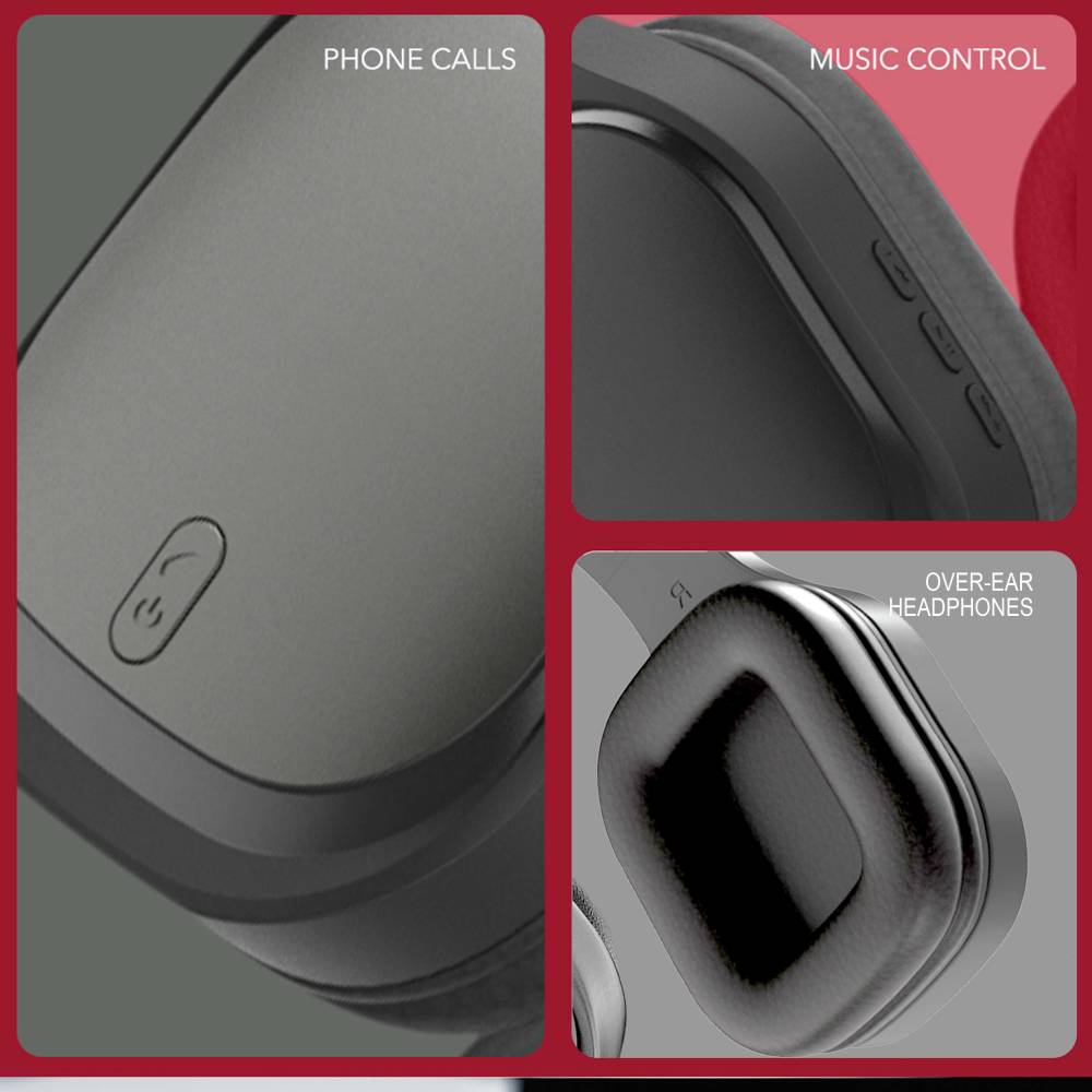 Ubon Wireless Headphone BT-5690 Built-in 12Hrs Playback Bluetooth Headset (Matt Black, On the Ear)