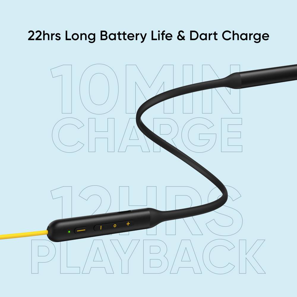 realme Buds Wireless 2 with Dart Charge and Active Noise Cancellation (ANC) Bluetooth Headset (Yellow, In the Ear)