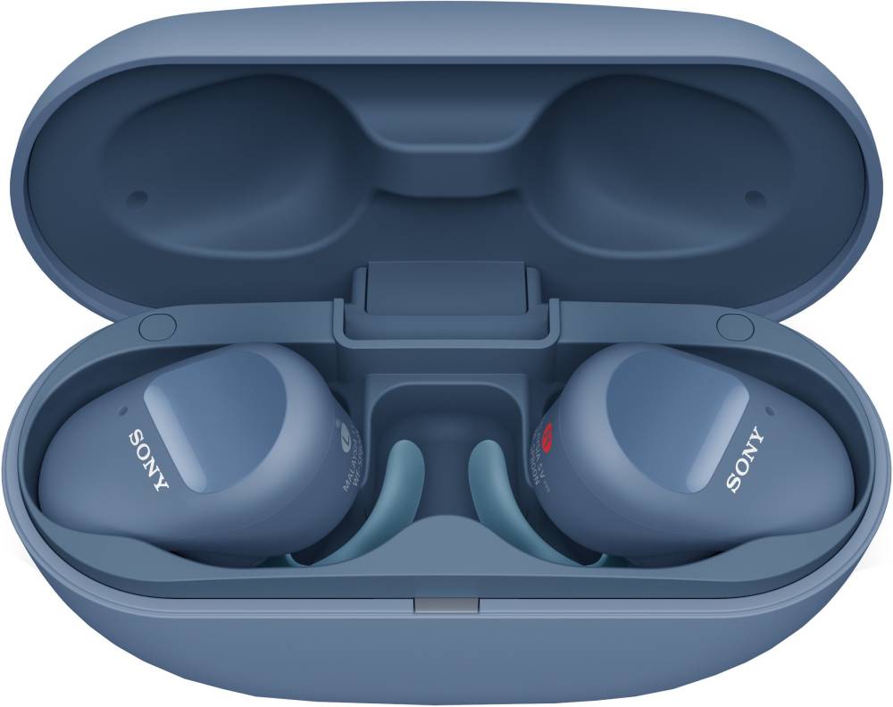 SONY WF-SP800N With 26 Hours Battery Life Active noise cancellation enabled Bluetooth Headset (Blue, True Wireless) SONY WF-SP800N With 26 Hours Battery Life Active noise cancellation enabled Bluetooth Headset (Blue, True Wireless)