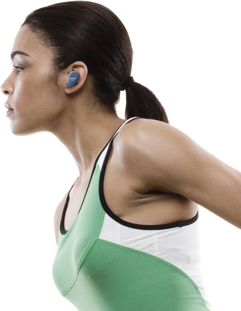 SONY WF-SP800N With 26 Hours Battery Life Active noise cancellation enabled Bluetooth Headset (Blue, True Wireless)