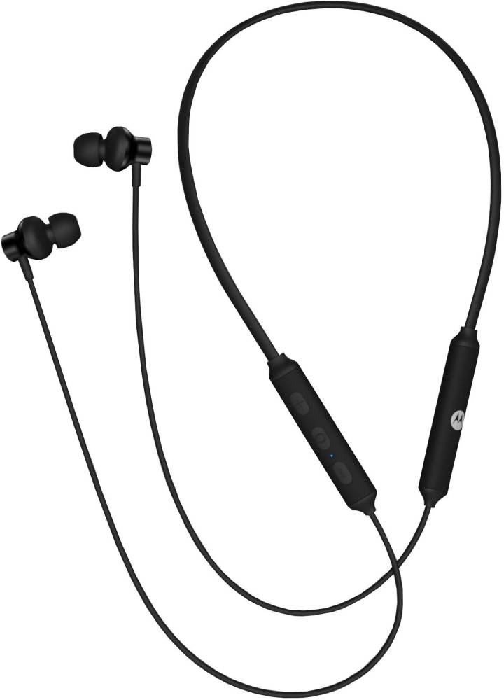 MOTOROLA Verve Rap 250 Flexible neckband with Google Assistant enabled Bluetooth Headset (Black, In the Ear)