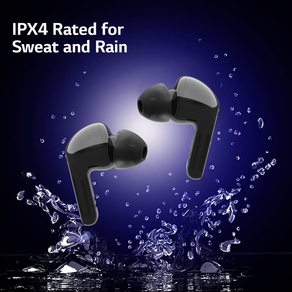 LG TONE Free HBS-FN7 UV nano 99.9% Bacteria Free With ANC Bluetooth Headset (Black, True Wireless)