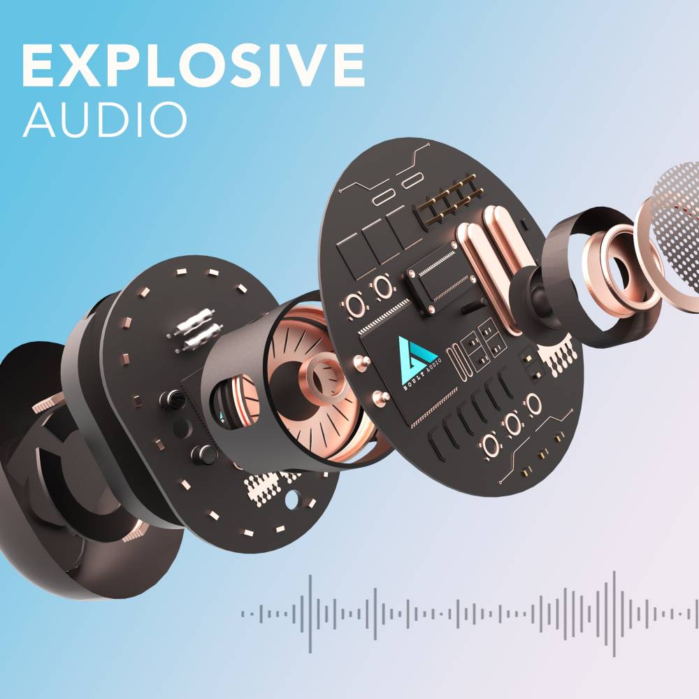 Boult Audio Air Bass Power Buds Bluetooth Headset (Blue, True Wireless)