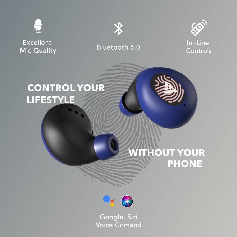 Boult Audio Air Bass Power Buds Bluetooth Headset (Blue, True Wireless)