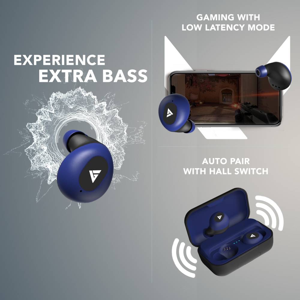 Boult Audio Air Bass Power Buds Bluetooth Headset (Blue, True Wireless)