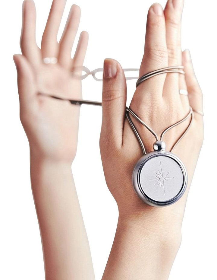 Sound Necklace - Silver & Qliq Crystaline Volcanic Ash - Silver