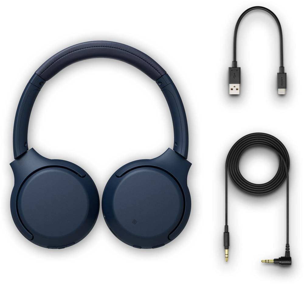 SONY WH-XB700 Bluetooth Headset (Blue, On the Ear)