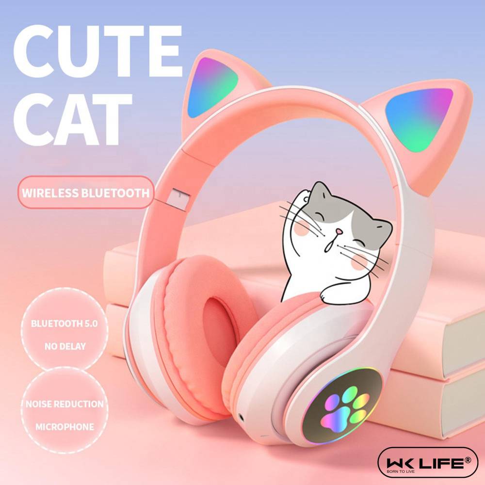 Wk Life 5.0 Kids (Pink) Bluetooth Headset (Pink, On the Ear)