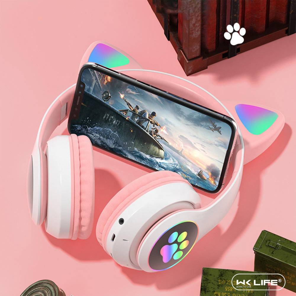 Wk Life 5.0 Kids (Pink) Bluetooth Headset (Pink, On the Ear)