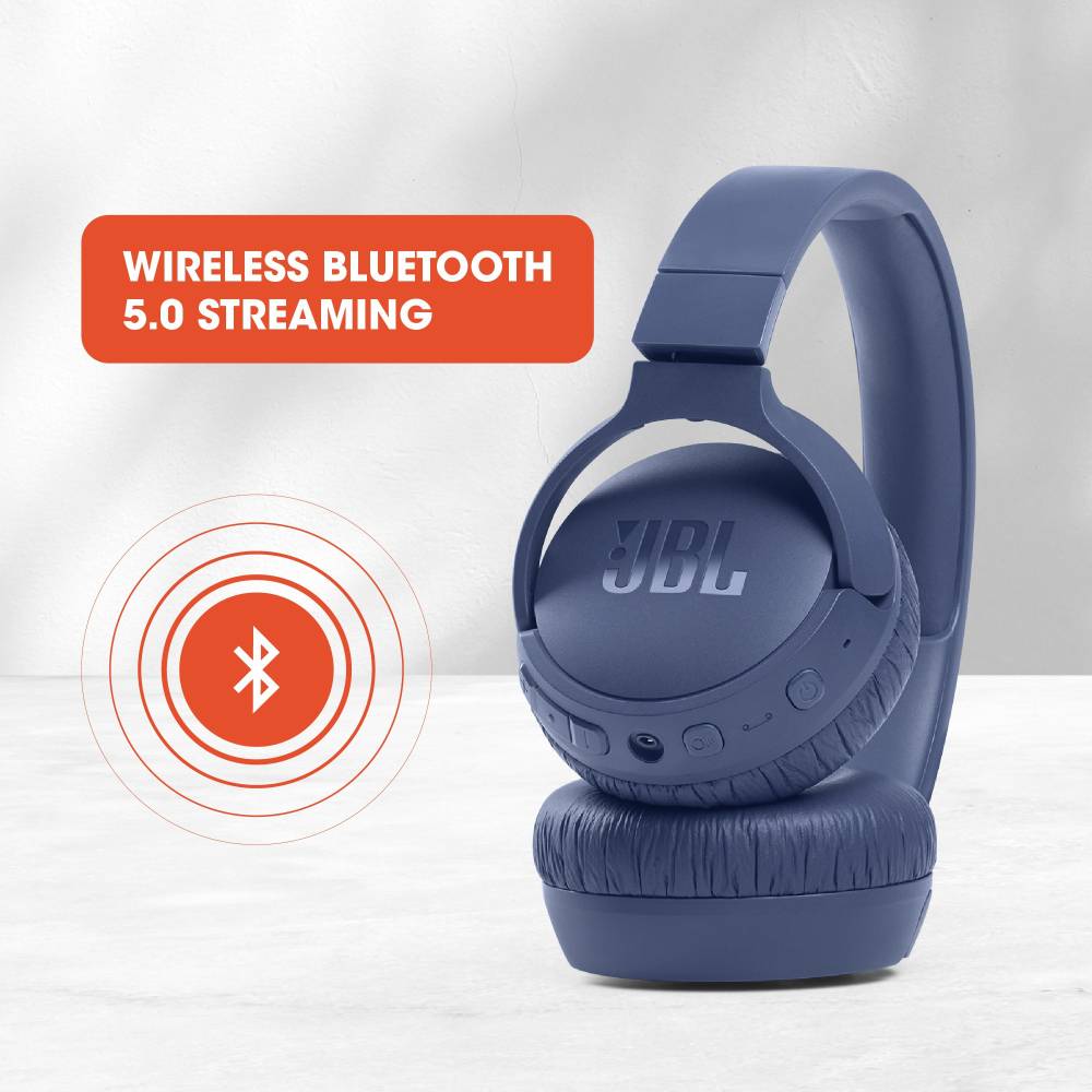 JBL Tune 660NC Active Noise Cancelling Bluetooth Headset (Blue, On the Ear)