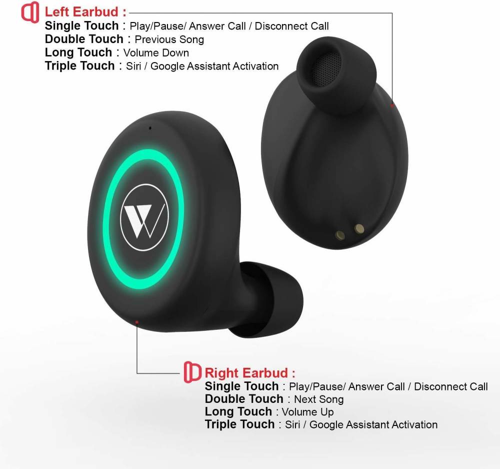 Wings PowerPods With PowerBank Function Bluetooth Headset (Black, True Wireless)