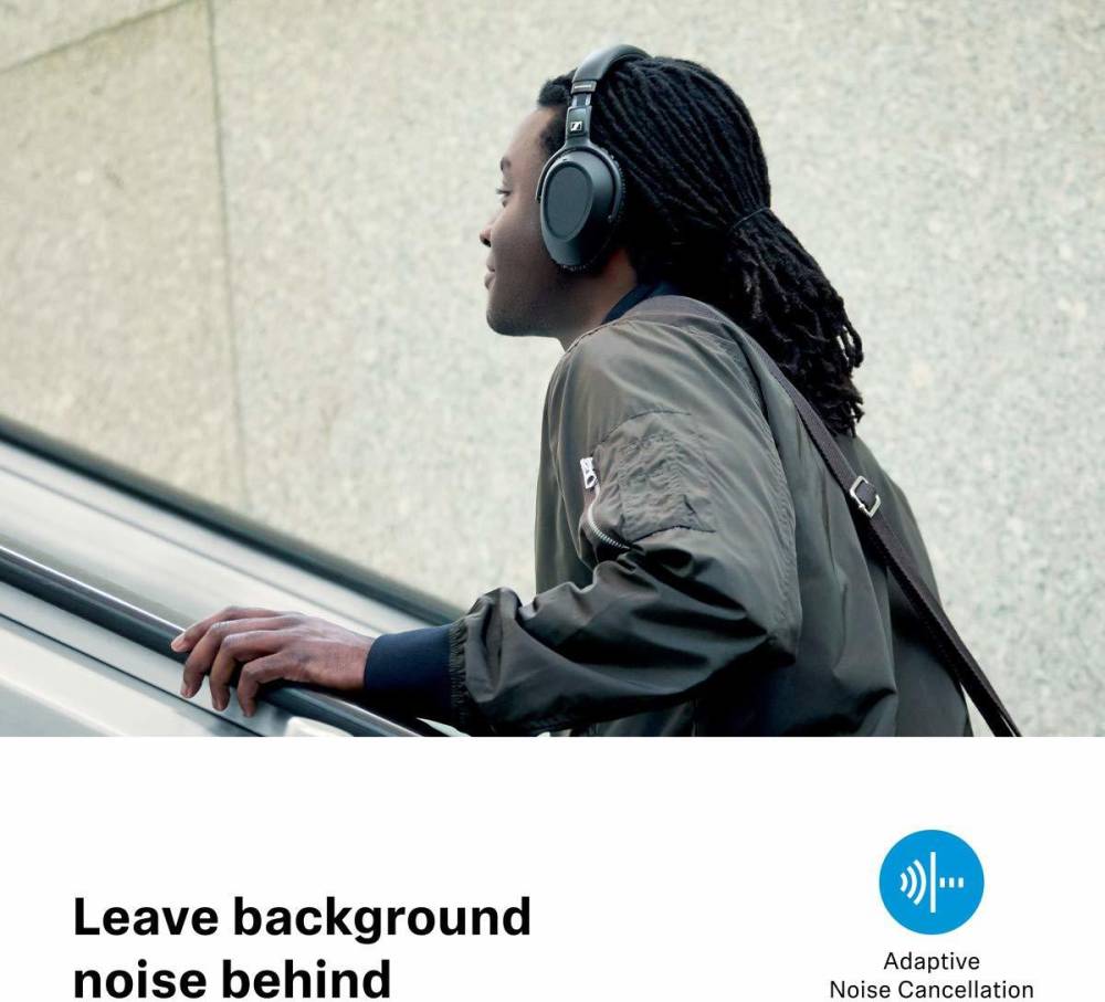 Sennheiser PXC 550-II Active noise cancellation enabled Bluetooth Headset (Black, On the Ear)