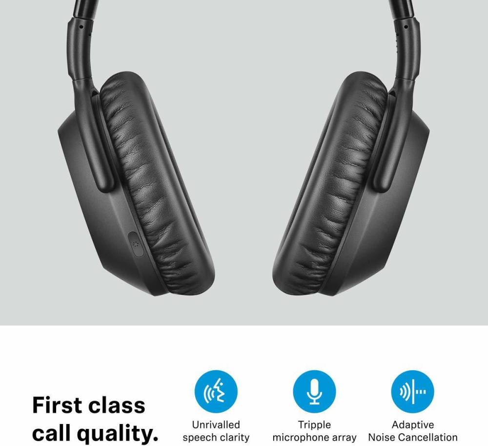 Sennheiser PXC 550-II Active noise cancellation enabled Bluetooth Headset (Black, On the Ear)