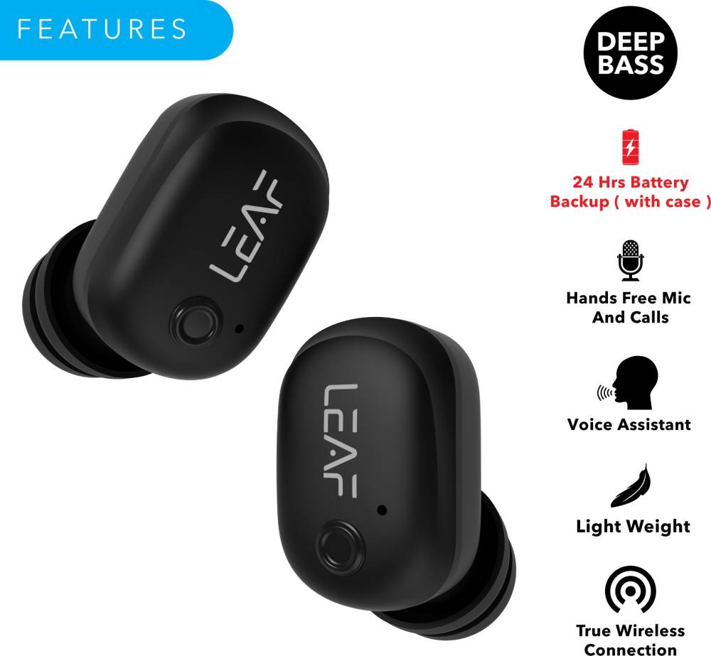 LEAF Buds TWS Bluetooth Headset (Black, True Wireless) LEAF Buds TWS Bluetooth Headset (Black, True Wireless)
