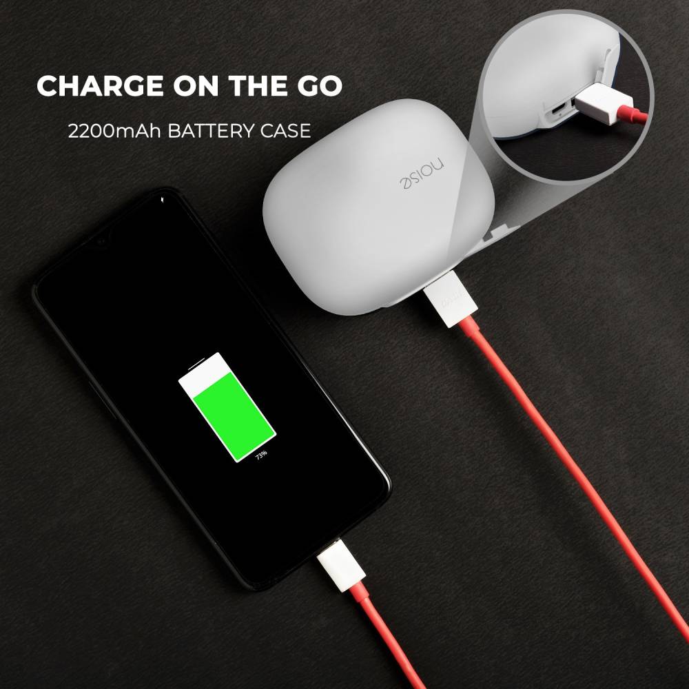 Noise Shots X5 Charge True Wireless Bluetooth Headset (Candy White, True Wireless)