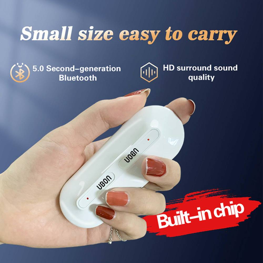 Ubon Wireless 5.0 Earbuds BT-245 Ear Active 2.0 with LED Indicator Bluetooth Headset (White, True Wireless) Ubon Wireless 5.0 Earbuds BT-245 Ear Active 2.0 with LED Indicator Bluetooth Headset (White, True Wireless)