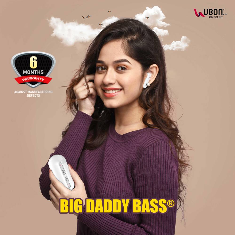 Ubon Wireless 5.0 Earbuds BT-245 Ear Active 2.0 with LED Indicator Bluetooth Headset (White, True Wireless) Ubon Wireless 5.0 Earbuds BT-245 Ear Active 2.0 with LED Indicator Bluetooth Headset (White, True Wireless)