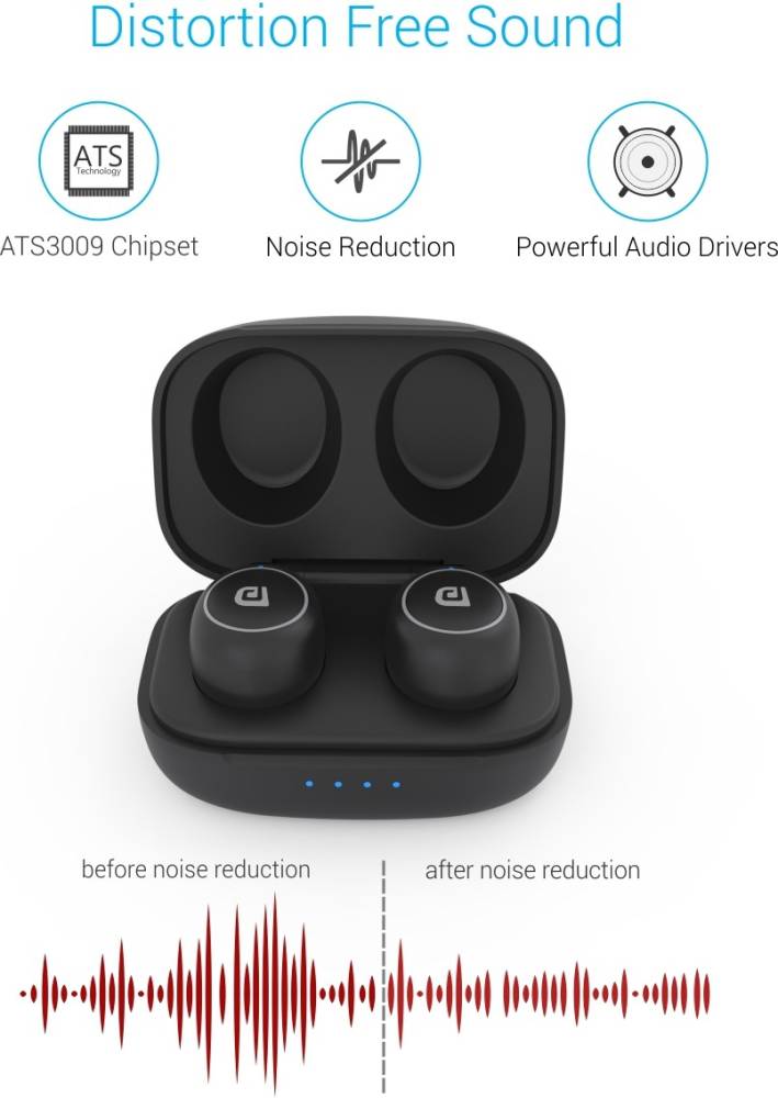 Portronics Harmonics Twins Mini Bluetooth Headset (Black, True Wireless) Portronics Harmonics Twins Mini Bluetooth Headset (Black, True Wireless)
