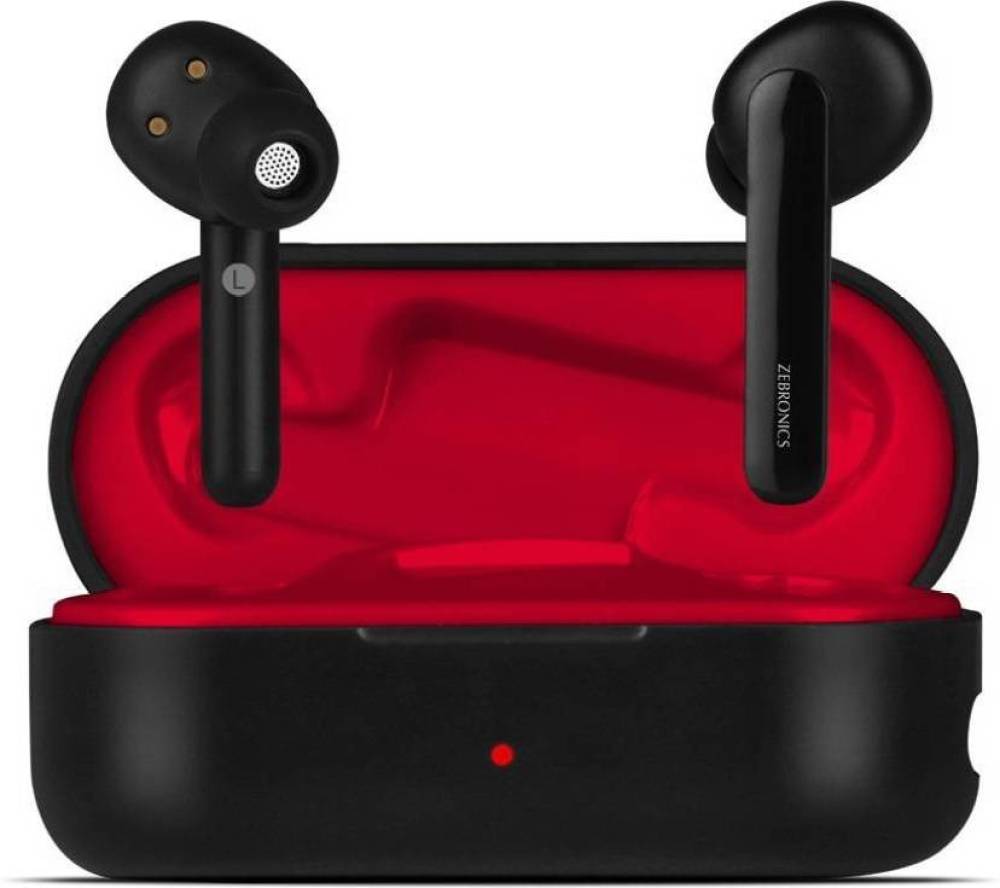 ZEBRONICS ZEB SOUND BOMB Bluetooth Headset (Black, Red, True Wireless) ZEBRONICS ZEB SOUND BOMB Bluetooth Headset (Black, Red, True Wireless)