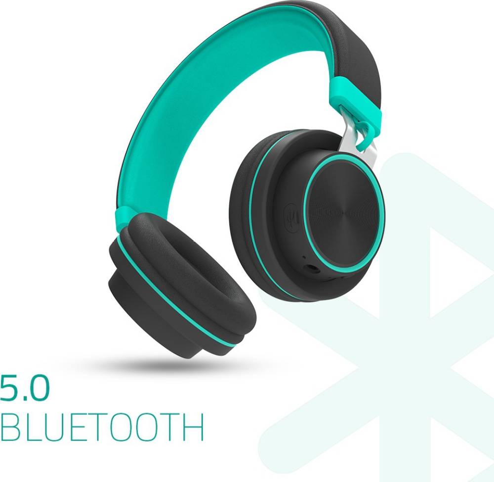 Molife Drum500 Bluetooth Headset (Black, Aqua Green, On the Ear)