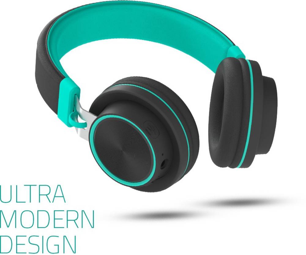 Molife Drum500 Bluetooth Headset (Black, Aqua Green, On the Ear)