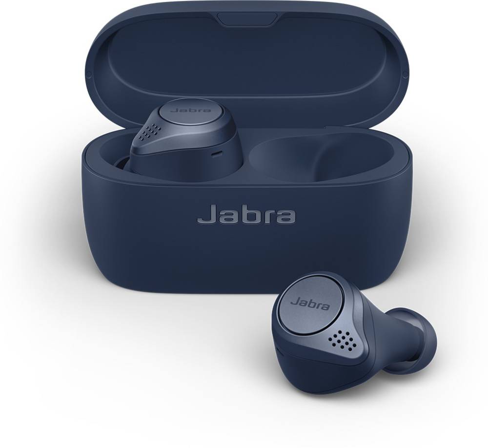 Jabra Elite Active 75t Active Noise Cancellation enabled Bluetooth Headset (Navy, True Wireless)