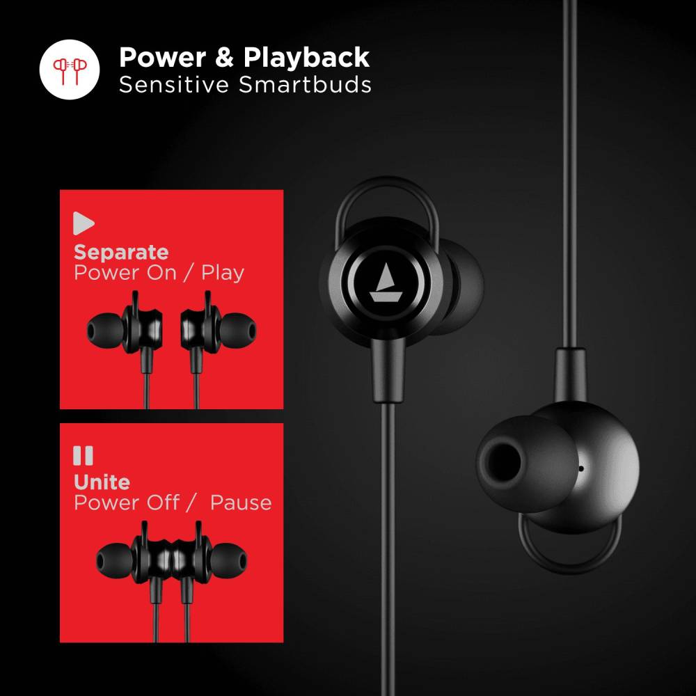 boAt Rockerz 355 BBD Edition Bluetooth Headset (Active Black, In the Ear)