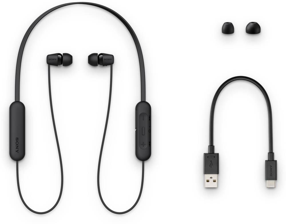 SONY WI-C200 Bluetooth Headset (Black, In the Ear)