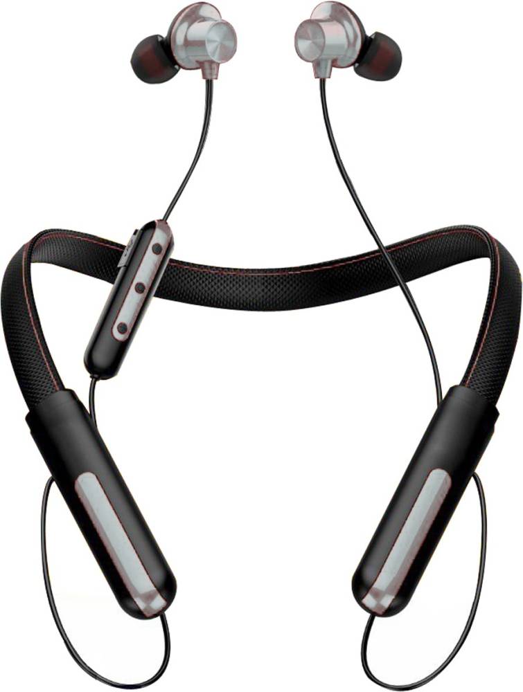 Libel Leather Series 100Hrs Music Time Dual Pairing Noise Cancellation Bluetooth Headset (Silver, Black, In the Ear)