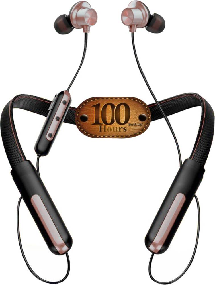 Libel Leather Series 100Hrs Music Time Dual Pairing Noise Cancellation Bluetooth Headset (Silver, Black, In the Ear)