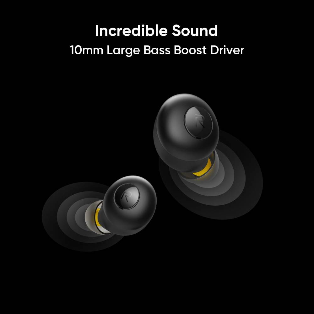 realme Buds Q Bluetooth Headset (Black, True Wireless)