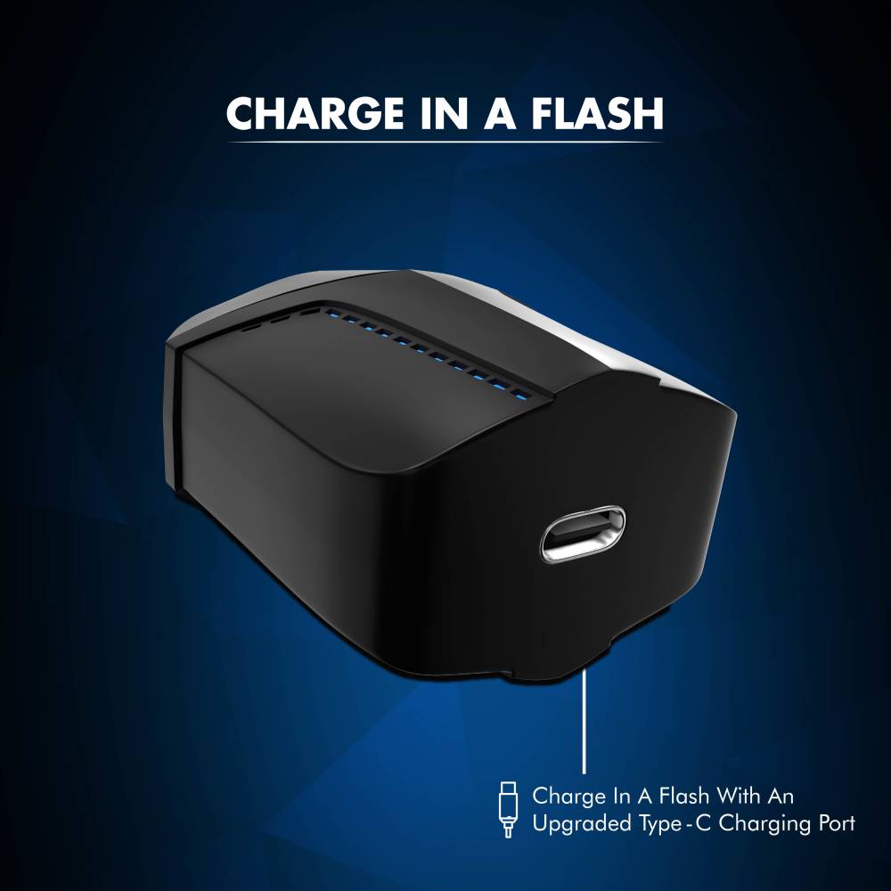 Wings Viper Gaming with 65 ms Latency Bluetooth Headset (Black, True Wireless)