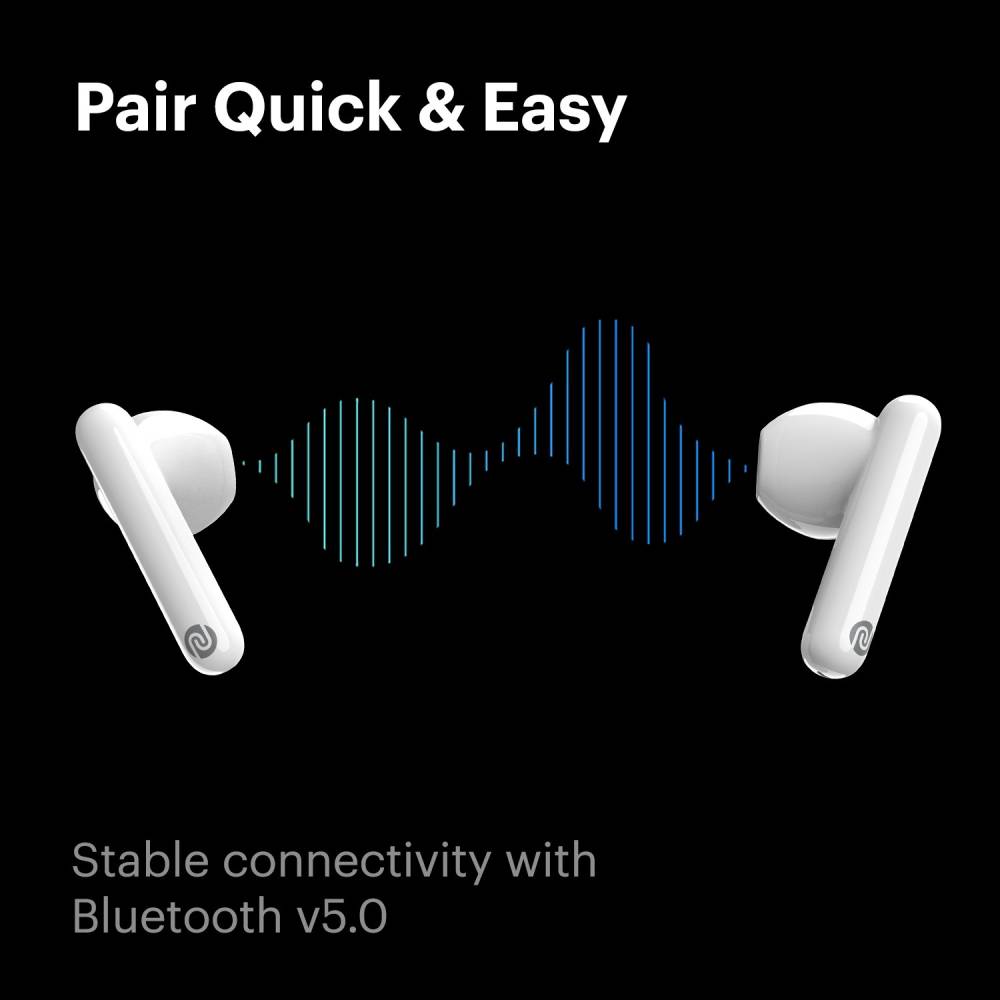 Noise Air Buds Truly Wireless Bluetooth Headset (Icy White, True Wireless)