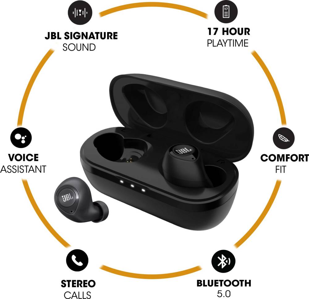 JBL C100TWS True Wireless with Google Assistant Bluetooth Headset (Black, True Wireless) JBL C100TWS True Wireless with Google Assistant Bluetooth Headset (Black, True Wireless)