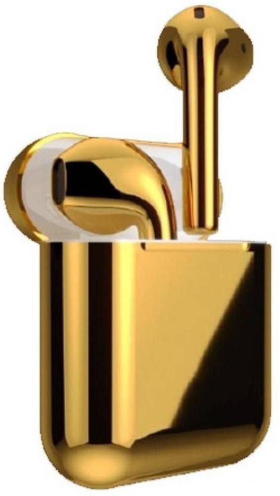 Gargi Gold headphone Bluetooth Headset (Gold, True Wireless)