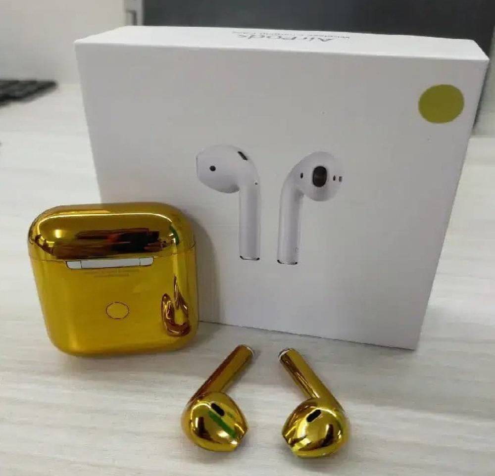 Gargi Gold headphone Bluetooth Headset (Gold, True Wireless)