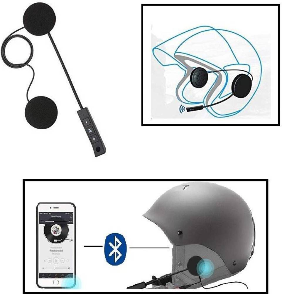 PA SMART HELMET BLUETOOTH WITH MIC-01 Bluetooth Headset (Black, On the Ear)