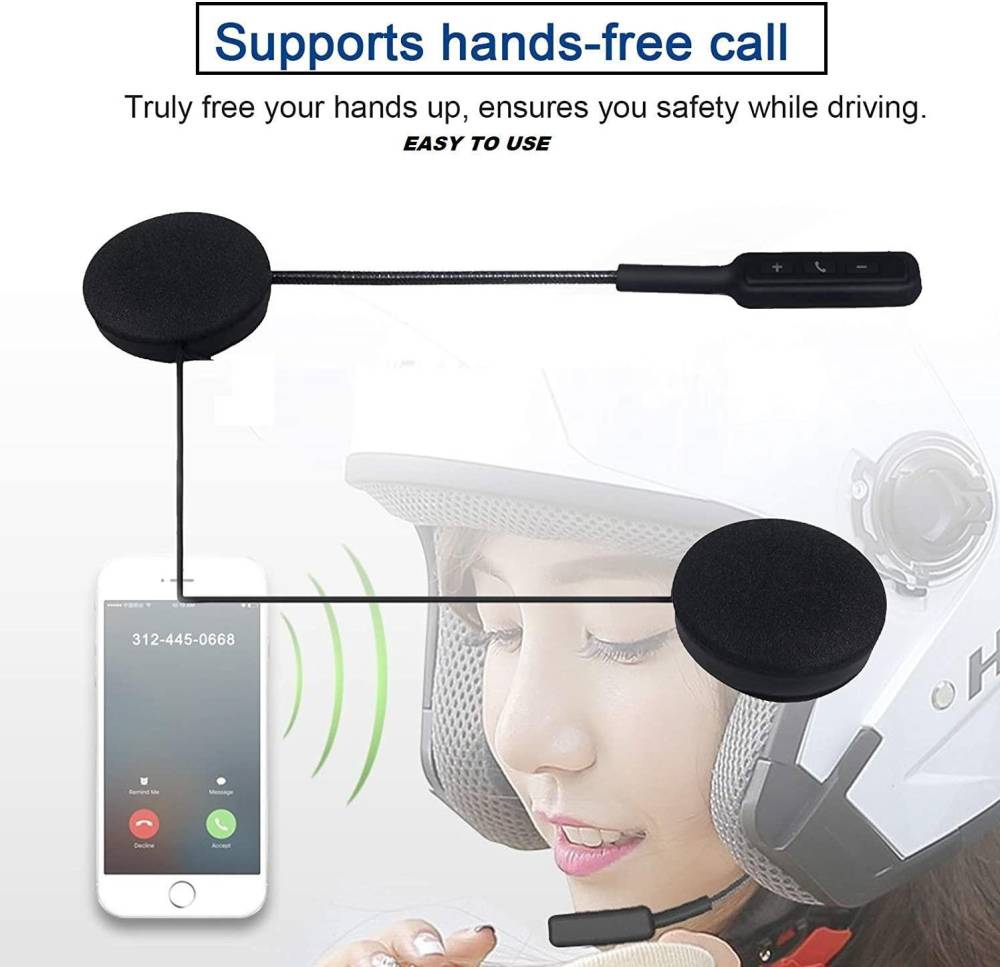 PA SMART HELMET BLUETOOTH WITH MIC-01 Bluetooth Headset (Black, On the Ear)