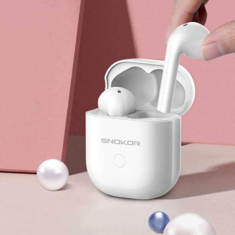 SNOKOR (by Infinix) iRocker Gods XE16 Bluetooth Headset (White, True Wireless)